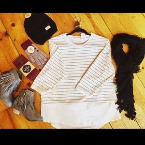 Ivory striped top